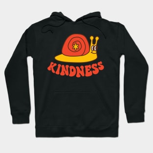 Retro snail and text Kindness Hoodie